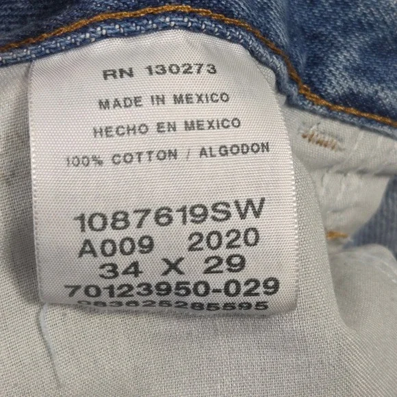 Rustler‎ Mens Jeans 34x29 Blue Denim Relaxed Fit Distressed Workwear Thrashed - Picture 5 of 6